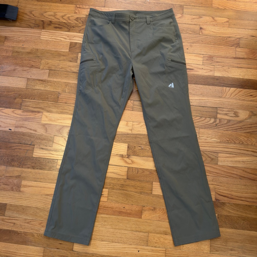 Eddie Bauer First Ascent Pants Womens 16 Beige Nylon Chino Hiking Outdoor